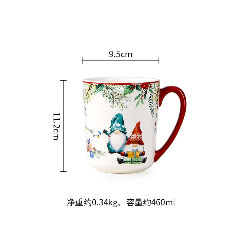 Keramické sady nádobí řady Goblin, velké talíře, obdélníkový tác, vánoční nádobí, steakové dezertní talíře, misky, hrnky, šálky 