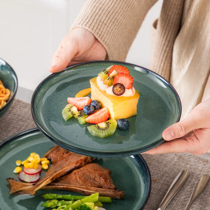 Sada nádobí Vancasso 24dílná sada z kameniny s měnící se glazurou, zelená, Klin, 6dílná, talíř/dezertní talíř/polévkový talíř/miska 