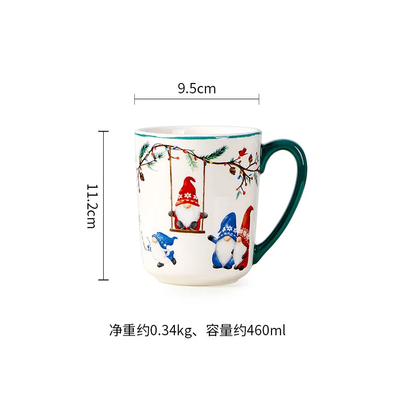 Keramické sady nádobí řady Goblin, velké talíře, obdélníkový tác, vánoční nádobí, steakové dezertní talíře, misky, hrnky, šálky 