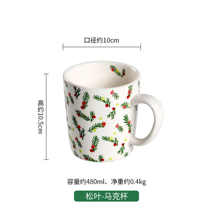 Keramické sady nádobí řady Goblin, velké talíře, obdélníkový tác, vánoční nádobí, steakové dezertní talíře, misky, hrnky, šálky 