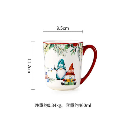 Keramické sady nádobí řady Goblin, velké talíře, obdélníkový tác, vánoční nádobí, steakové dezertní talíře, misky, hrnky, šálky 