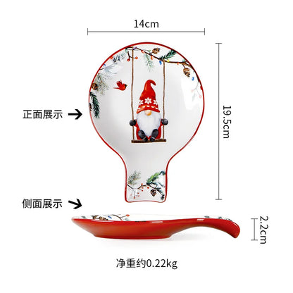 Keramické sady nádobí řady Goblin, velké talíře, obdélníkový tác, vánoční nádobí, steakové dezertní talíře, misky, hrnky, šálky 