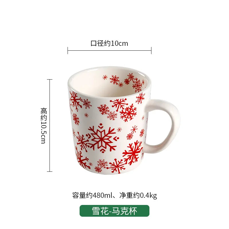 Keramické sady nádobí řady Goblin, velké talíře, obdélníkový tác, vánoční nádobí, steakové dezertní talíře, misky, hrnky, šálky 