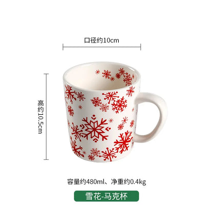 Keramické sady nádobí řady Goblin, velké talíře, obdélníkový tác, vánoční nádobí, steakové dezertní talíře, misky, hrnky, šálky 