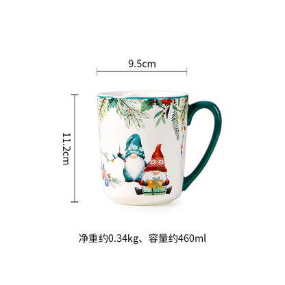 Keramické sady nádobí řady Goblin, velké talíře, obdélníkový tác, vánoční nádobí, steakové dezertní talíře, misky, hrnky, šálky 