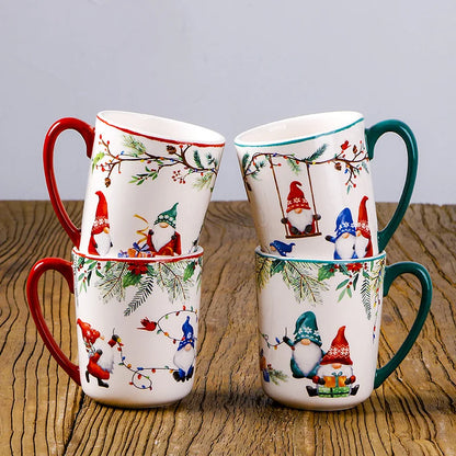 Keramické sady nádobí řady Goblin, velké talíře, obdélníkový tác, vánoční nádobí, steakové dezertní talíře, misky, hrnky, šálky 